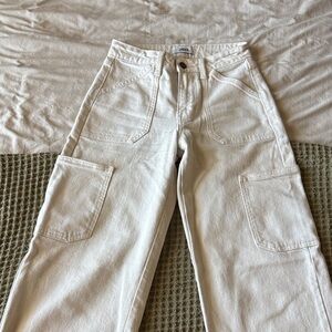 Women's Straight Leg Jeans - Cream